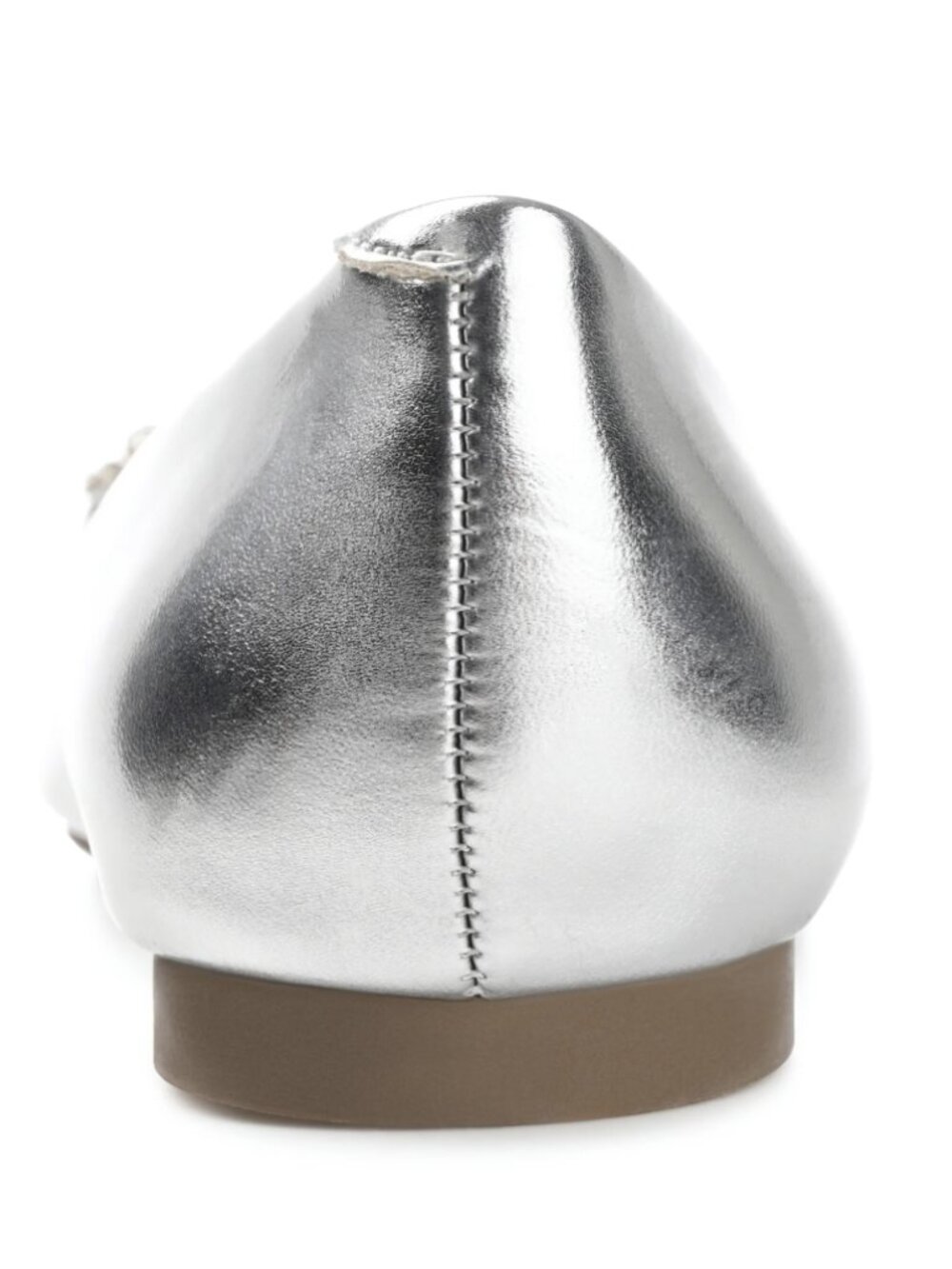 Journee Collection Women's Wide Width Renzo Flat Silver 6.5W NWOB - Picture 4 of 8
